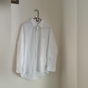 Pierre Cardin Dress Shirt Men L White Formal Business Special Occasions Preppy